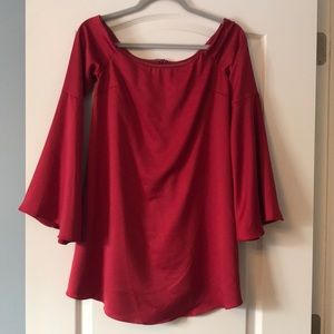 Off-the-shoulder Red Dress